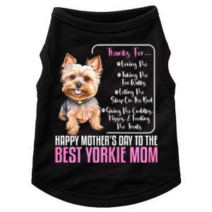 Happy MotherS Day To The Best Yorkie Mom Yorkie Dog Mommy Doggie Tank