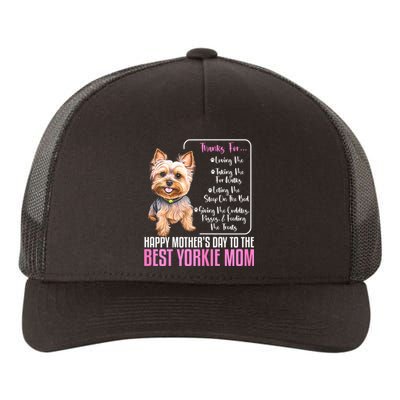 Happy MotherS Day To The Best Yorkie Mom Yorkie Dog Mommy Yupoong Adult 5-Panel Trucker Hat