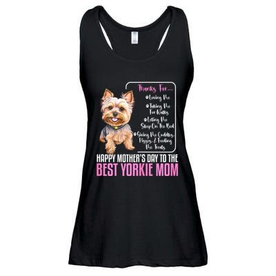 Happy MotherS Day To The Best Yorkie Mom Yorkie Dog Mommy Ladies Essential Flowy Tank