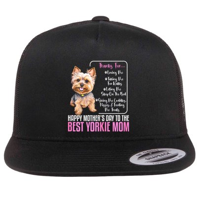 Happy MotherS Day To The Best Yorkie Mom Yorkie Dog Mommy Flatbill Hat