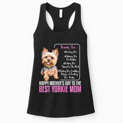 Happy MotherS Day To The Best Yorkie Mom Yorkie Dog Mommy Womens Tank Top
