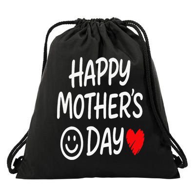 Happy Mothers Day For Baby Saying For Mom Drawstring Bag