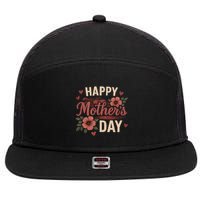 Happy Mother's Day 7 Panel Mesh Trucker Snapback Hat