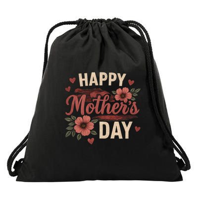 Happy Mother's Day Drawstring Bag
