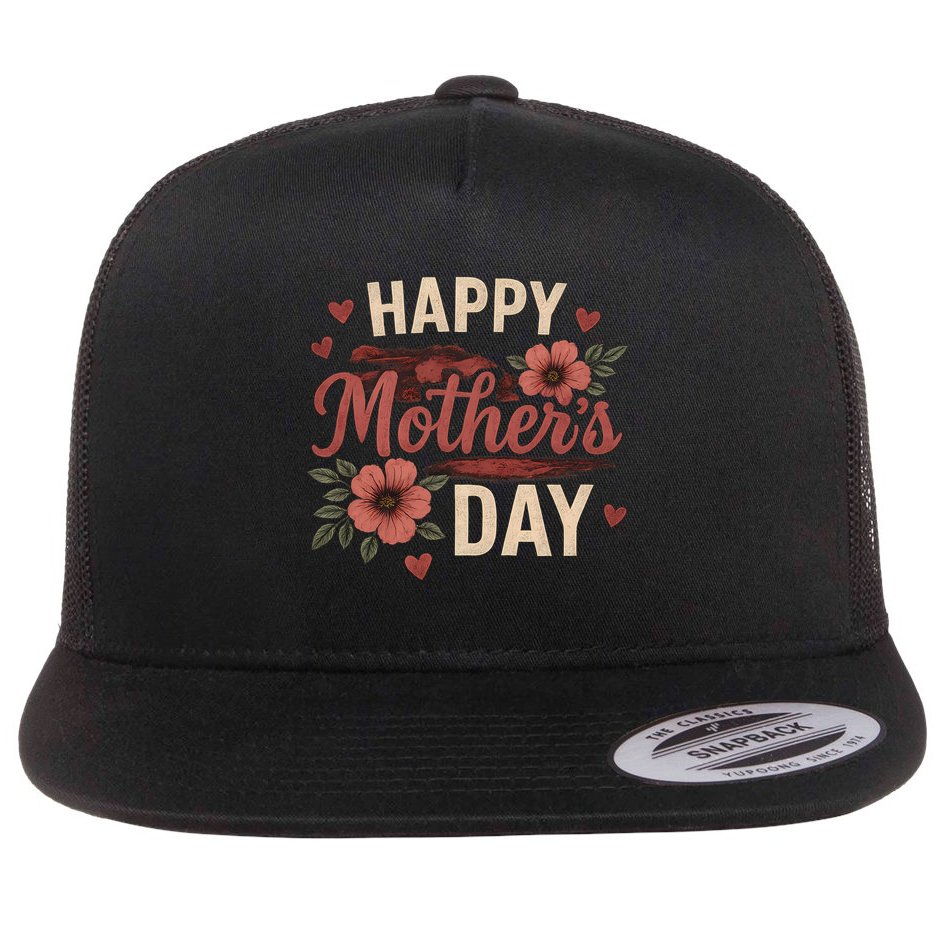 Happy Mother's Day Flat Bill Trucker Hat