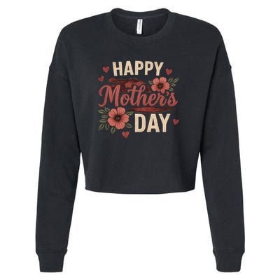 Happy Mother's Day Cropped Pullover Crew