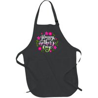 Happy Mother's Day Groovy Mothers Day Butterfly Mom Full-Length Apron With Pockets