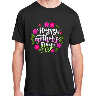 Happy Mother's Day Groovy Mothers Day Butterfly Mom Adult ChromaSoft Performance T-Shirt