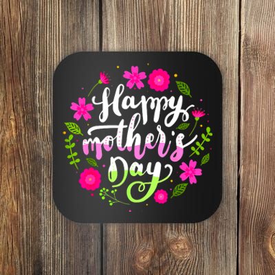 Happy Mother's Day Groovy Mothers Day Butterfly Mom Coaster