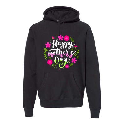 Happy Mother's Day Groovy Mothers Day Butterfly Mom Premium Hoodie