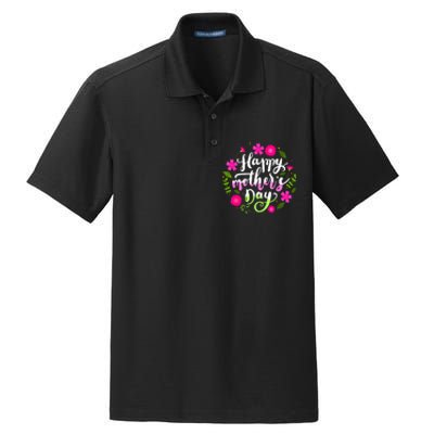 Happy Mother's Day Groovy Mothers Day Butterfly Mom Dry Zone Grid Polo