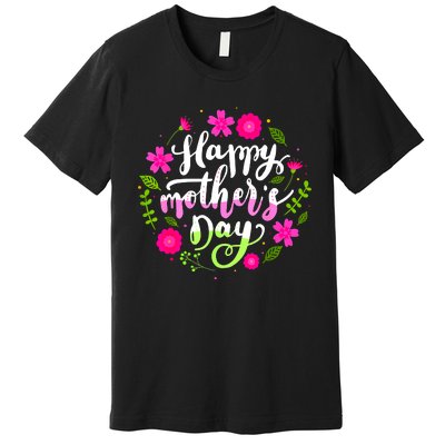 Happy Mother's Day Groovy Mothers Day Butterfly Mom Premium T-Shirt