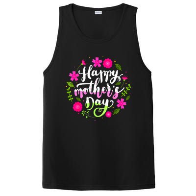 Happy Mother's Day Groovy Mothers Day Butterfly Mom PosiCharge Competitor Tank