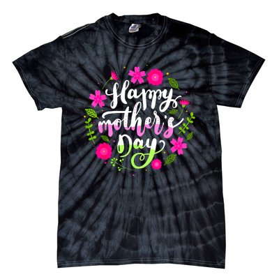 Happy Mother's Day Groovy Mothers Day Butterfly Mom Tie-Dye T-Shirt