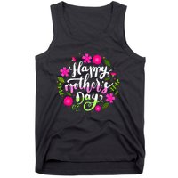 Happy Mother's Day Groovy Mothers Day Butterfly Mom Tank Top