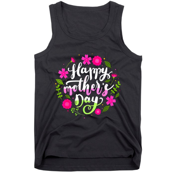 Happy Mother's Day Groovy Mothers Day Butterfly Mom Tank Top