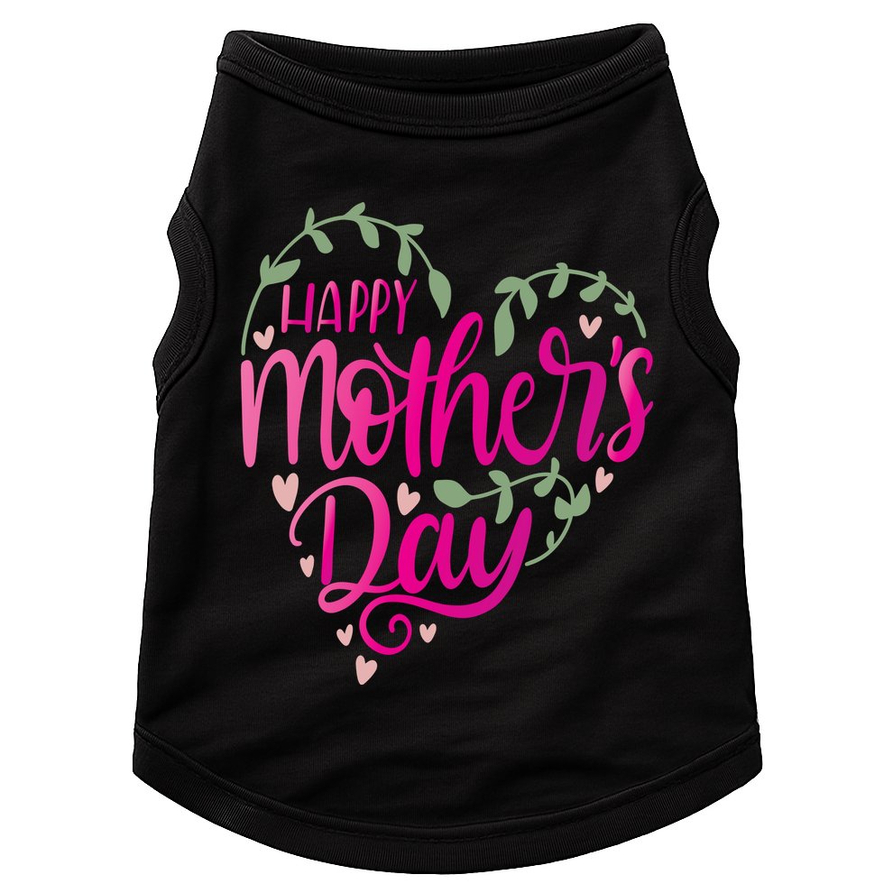 Happy Mother's Day Heart Flower Doggie Tank