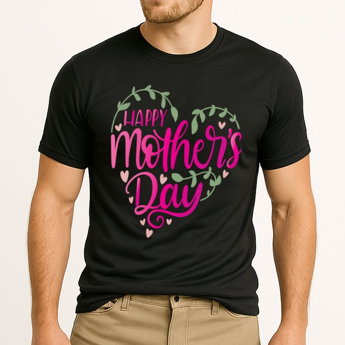 Happy Mother's Day Heart Flower Cooling Performance Crew T-Shirt