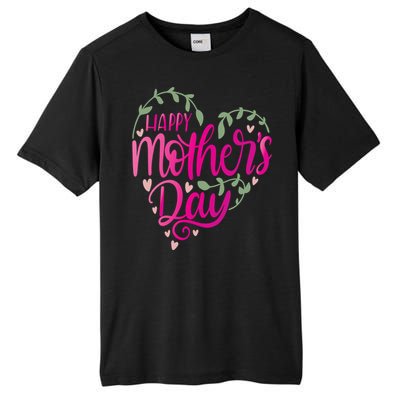 Happy Mother's Day Heart Flower Tall Fusion ChromaSoft Performance T-Shirt