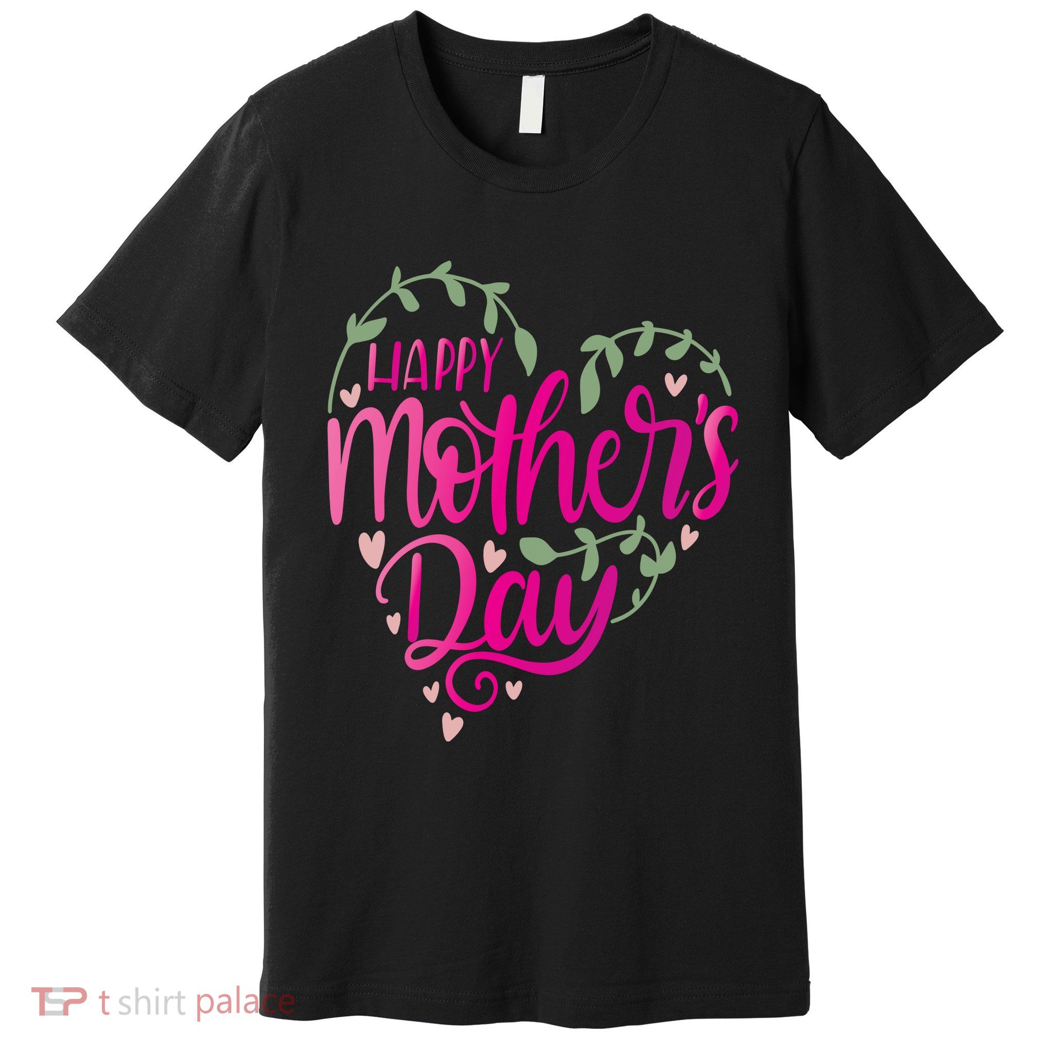 Happy Mother's Day Heart Flower Premium T-Shirt