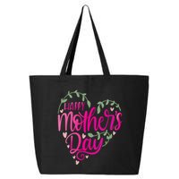 Happy Mother's Day Heart Flower 25L Jumbo Tote