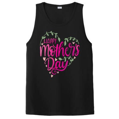 Happy Mother's Day Heart Flower PosiCharge Competitor Tank