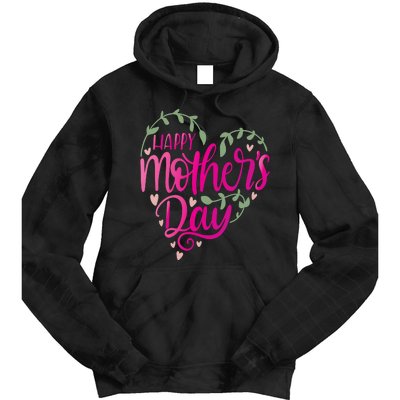 Happy Mother's Day Heart Flower Tie Dye Hoodie