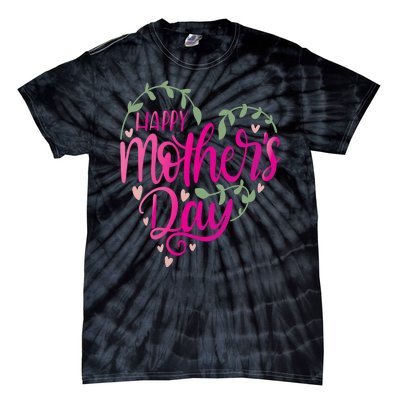 Happy Mother's Day Heart Flower Tie-Dye T-Shirt