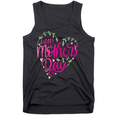 Happy Mother's Day Heart Flower Tank Top