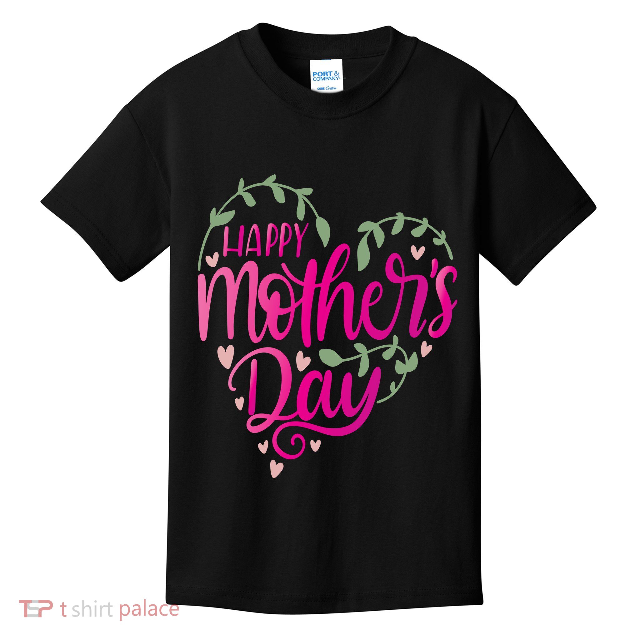 Happy Mother's Day Heart Flower Kids T-Shirt