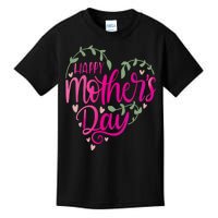 Happy Mother's Day Heart Flower Kids T-Shirt