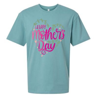 Happy Mother's Day Heart Flower Sueded Cloud Jersey T-Shirt