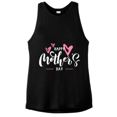 Happy Mothers Day Cute Ladies PosiCharge Tri-Blend Wicking Tank