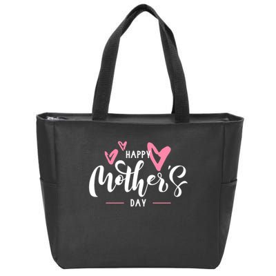 Happy Mothers Day Cute Zip Tote Bag