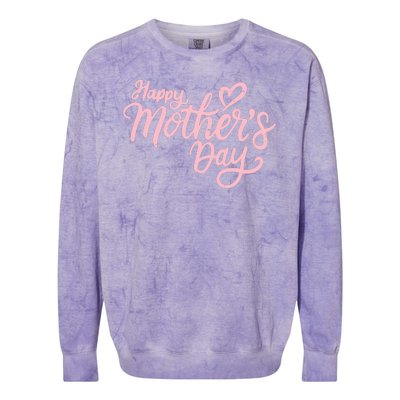 Happy Mothers Day Heart Cute Gift Colorblast Crewneck Sweatshirt