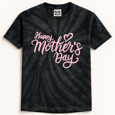 Happy Mothers Day Heart Cute Gift Kids Tie-Dye T-Shirt