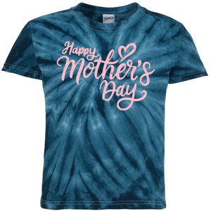 Happy Mothers Day Heart Cute Gift Kids Tie-Dye T-Shirt