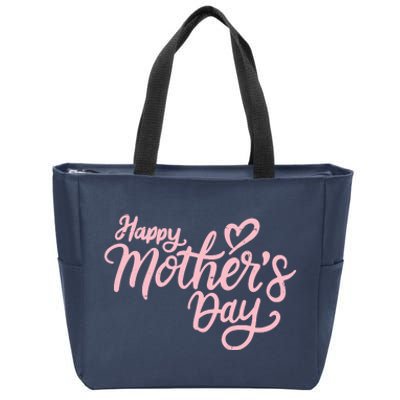 Happy Mothers Day Heart Cute Gift Zip Tote Bag