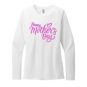 Happy Mothers Day Heart Cute Gift Womens CVC Long Sleeve Shirt