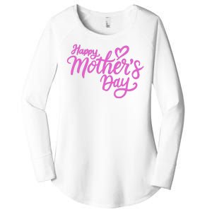 Happy Mothers Day Heart Cute Gift Women's Perfect Tri Tunic Long Sleeve Shirt