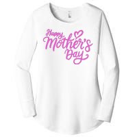 Happy Mothers Day Heart Cute Gift Women's Perfect Tri Tunic Long Sleeve Shirt