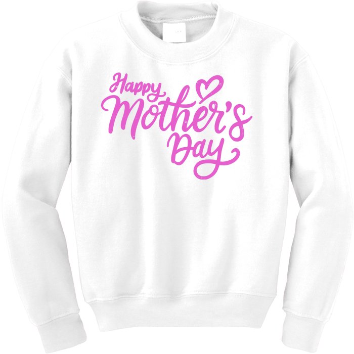 Happy Mothers Day Heart Cute Gift Kids Sweatshirt