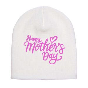 Happy Mothers Day Heart Cute Gift Short Acrylic Beanie