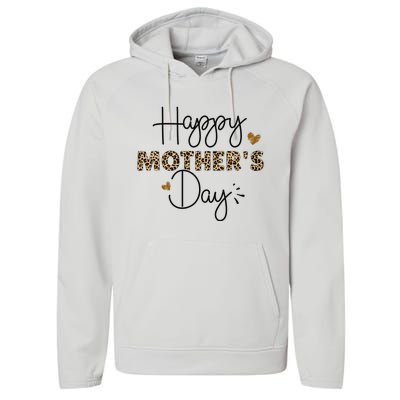 Happy Mothers Day for Mom Mommy Grandma Wo Gift Performance Fleece Hoodie