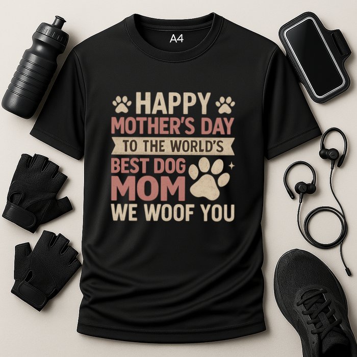 Happy Mother's Day to the World's Best Dog Mom Cooling Performance Crew T-Shirt