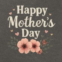Happy Mother's Day Cotton Canvas Backpack