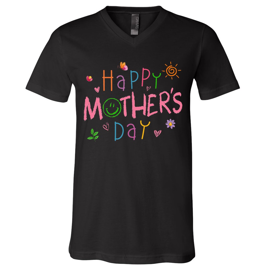 Happy Mothers Day For Baby Saying For Mom V-Neck T-Shirt