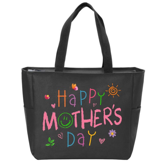 Happy Mothers Day For Baby Saying For Mom Zip Tote Bag