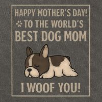 Happy Mother's Day to the World's Best Dog Mom Cotton Canvas Backpack