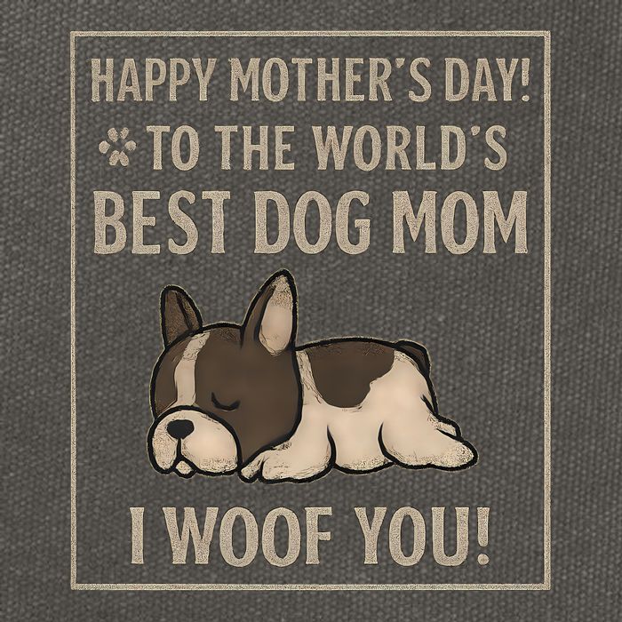 Happy Mother's Day to the World's Best Dog Mom Cotton Canvas Backpack